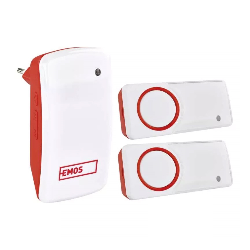 SADA Bezdrátový zvonek do zásuvky + 2x tlačítko 230V IP44